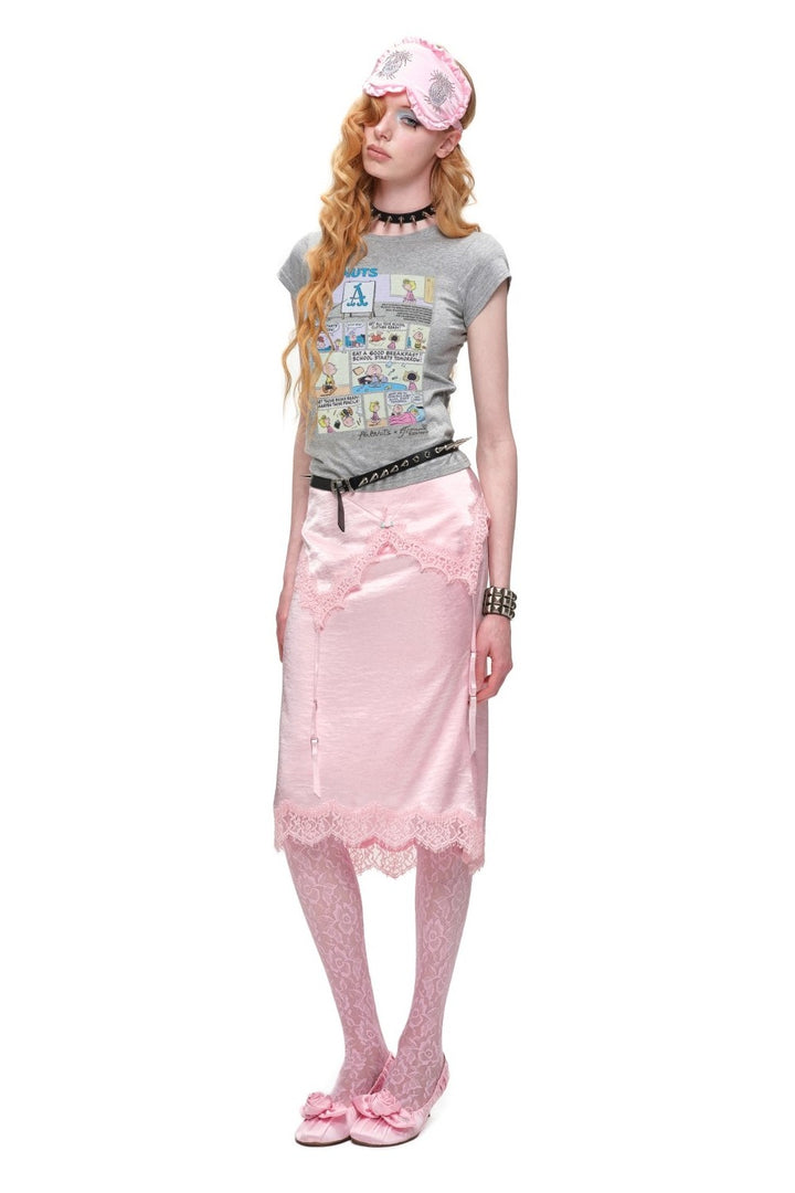 Rosalie Draped Satin Skirt