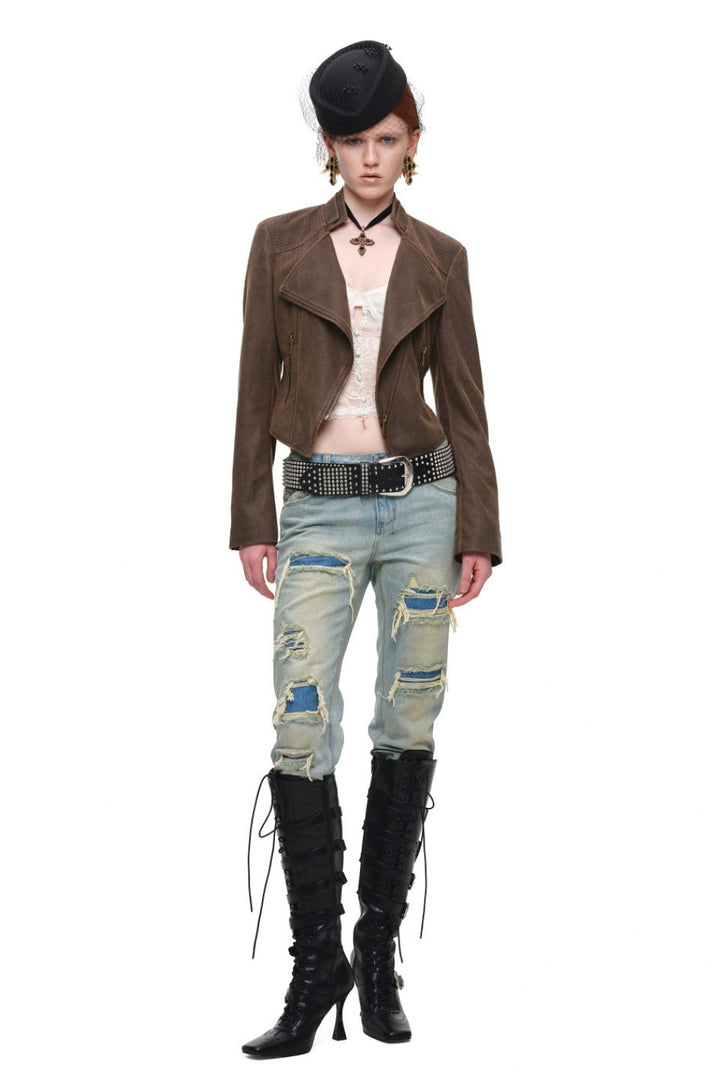 Archive Fitted Leather Jacket