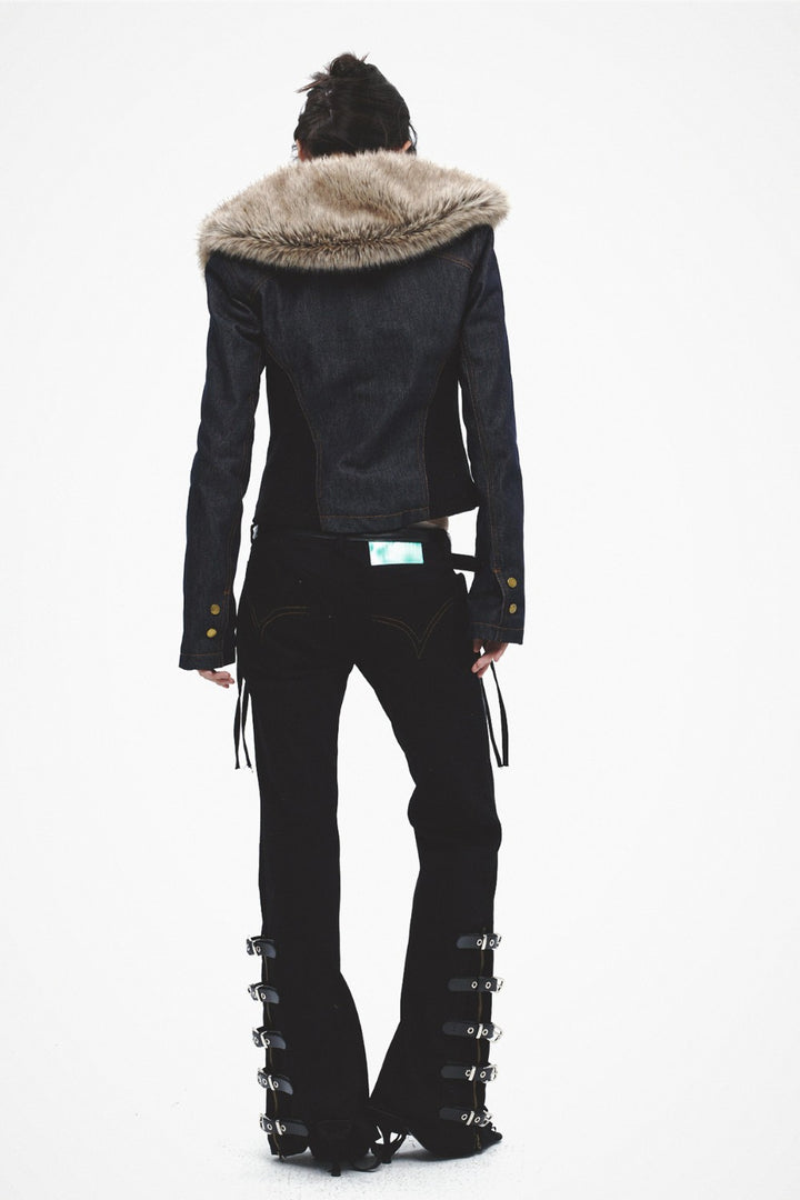 Blair Faux Fur Denim Jacket
