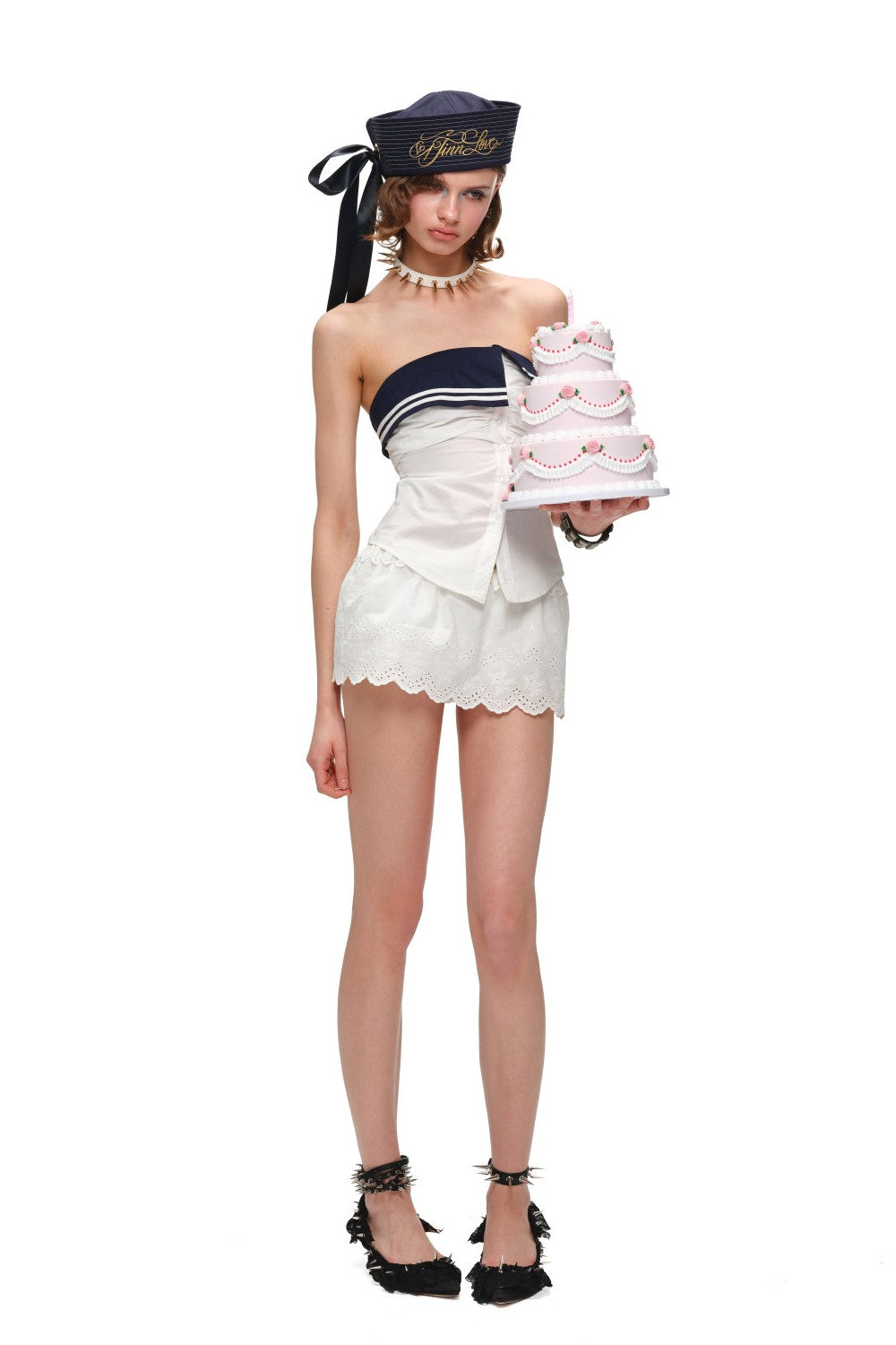 Sailor Collar Corset Top