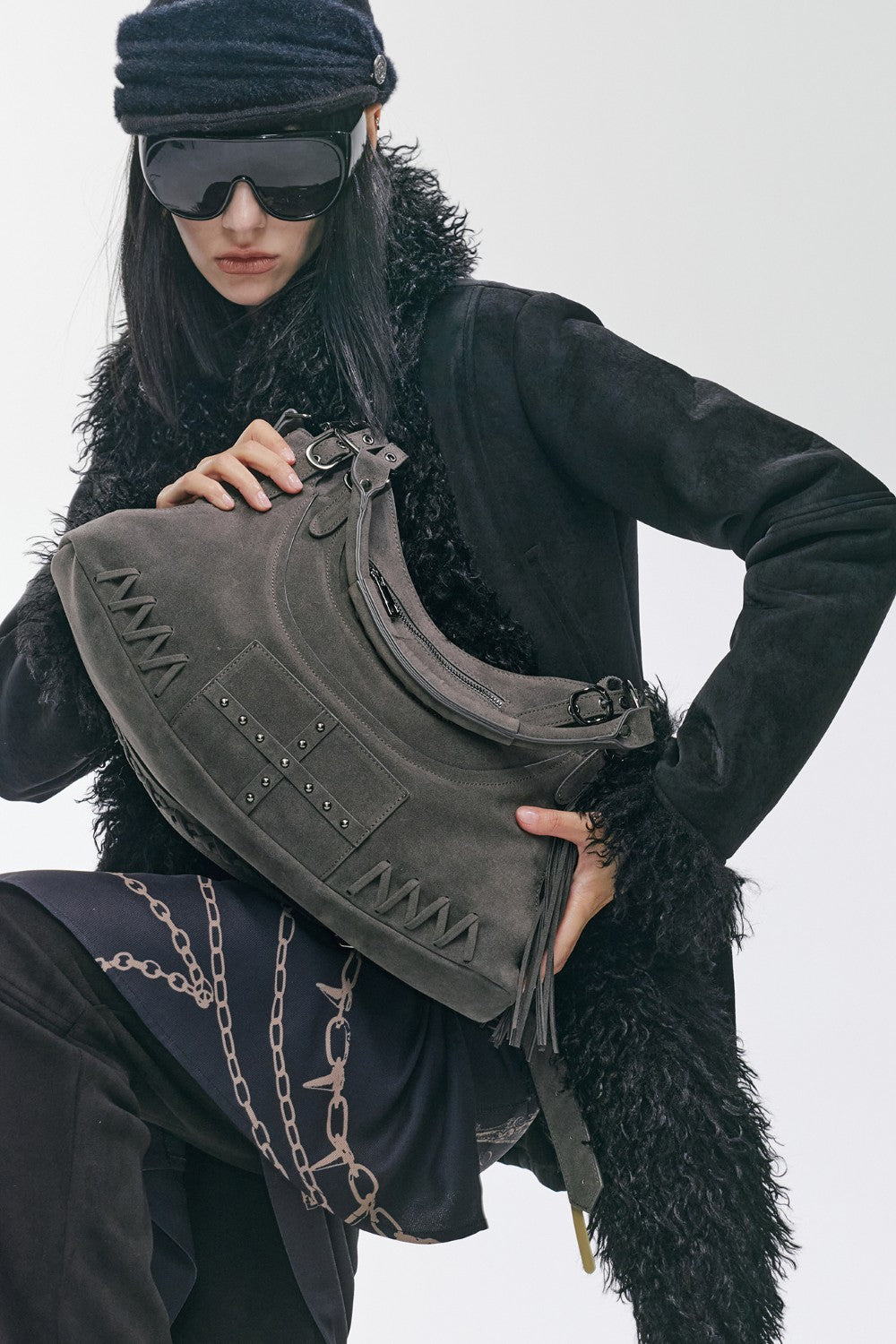 Vintage Suede Shoulder Bag