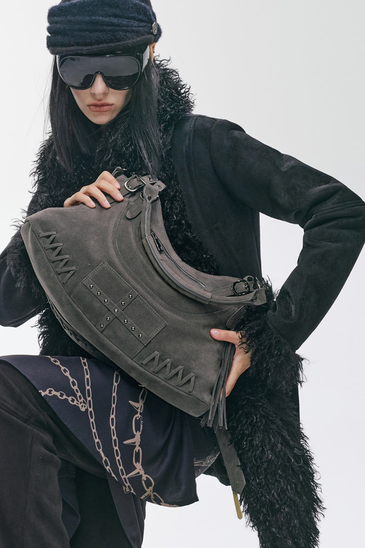 Vintage Suede Shoulder Bag