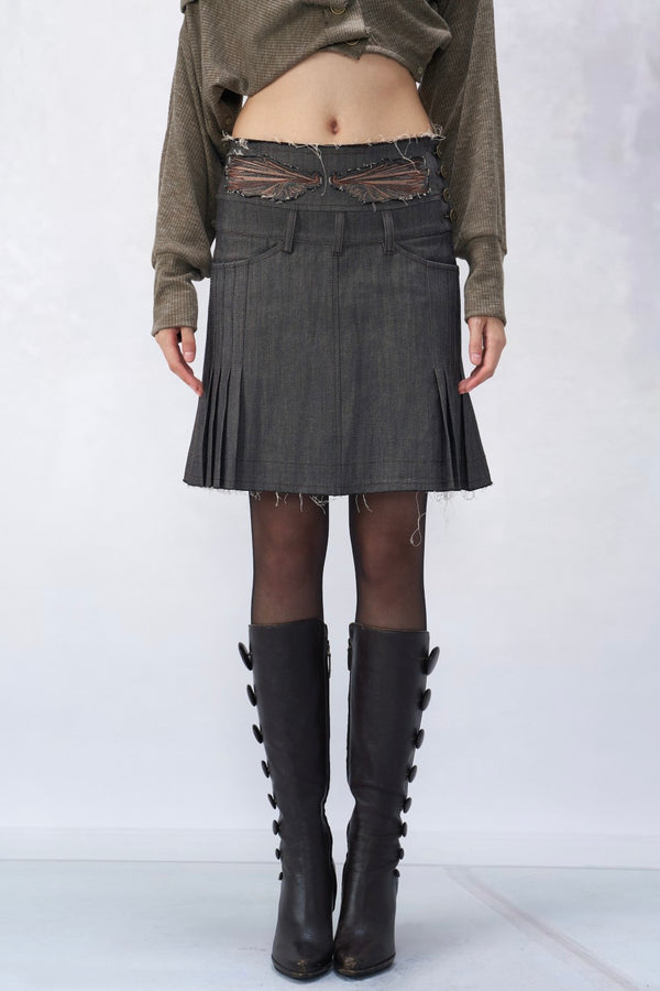 Embroidered Wing Skirt