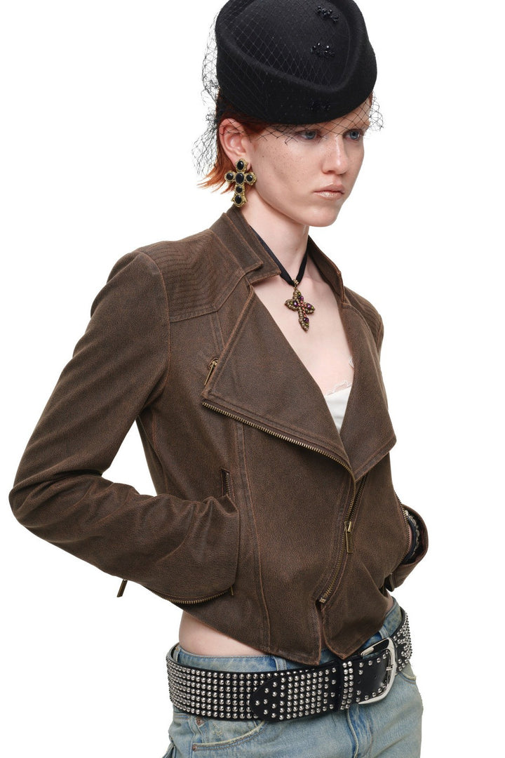Archive Fitted Leather Jacket