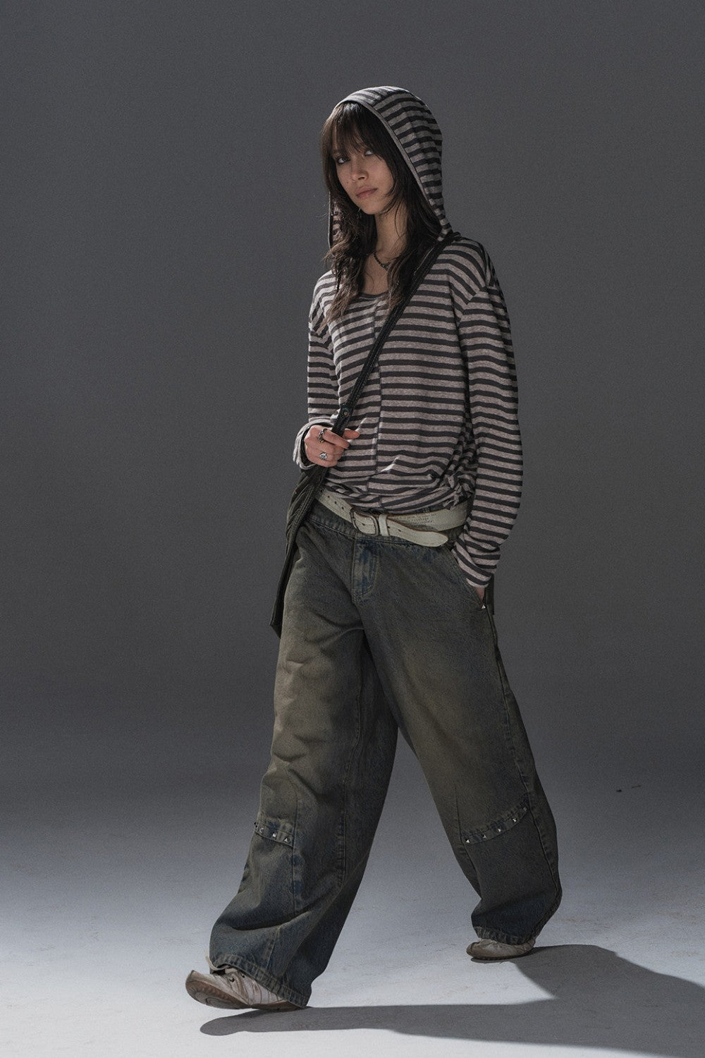 Aira Striped Hooded Shirt