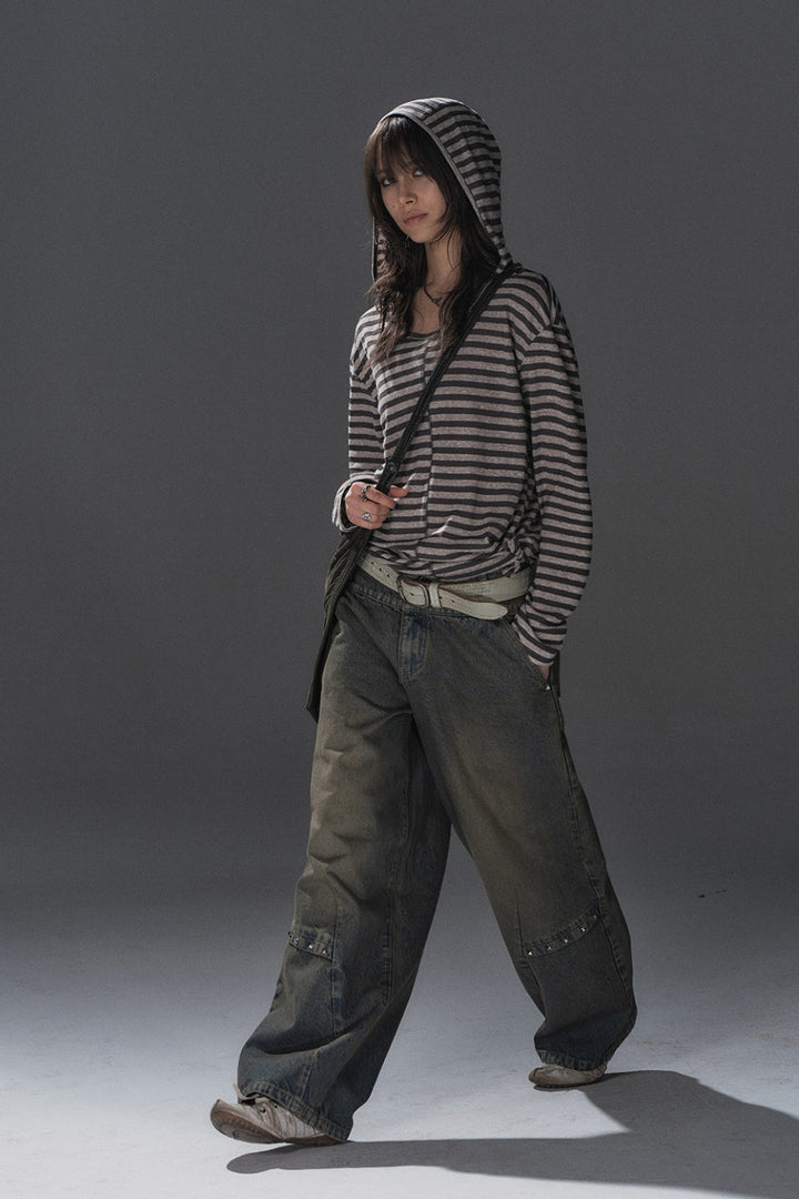 Aira Striped Hooded Shirt
