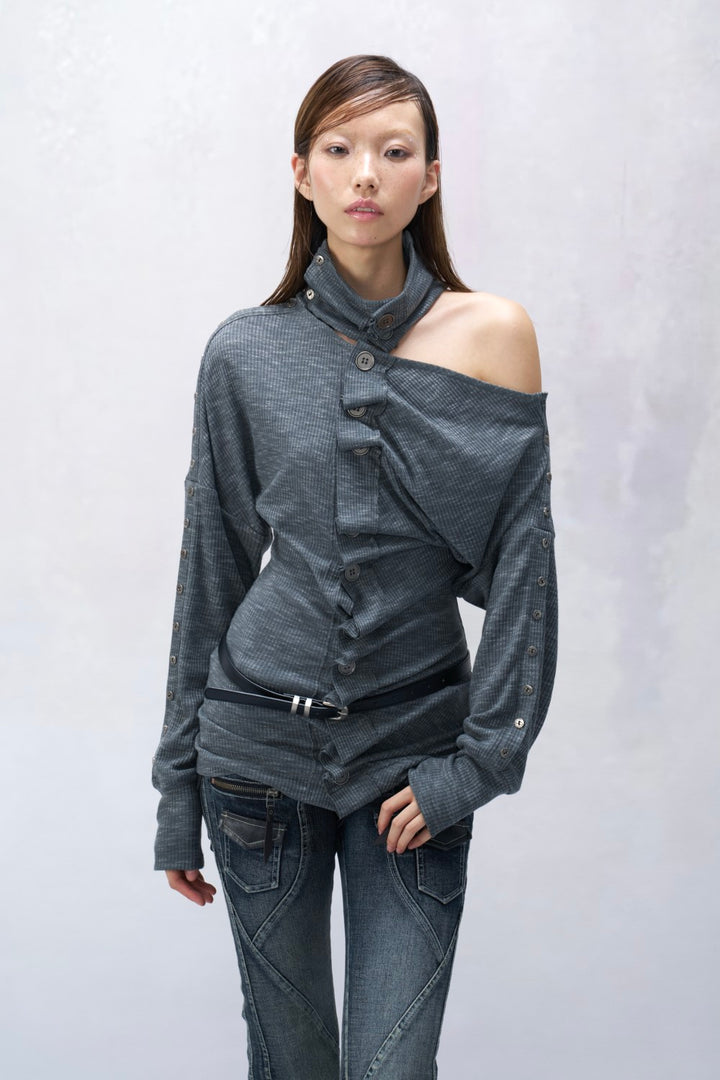 Sera Off-Shoulder Button Top