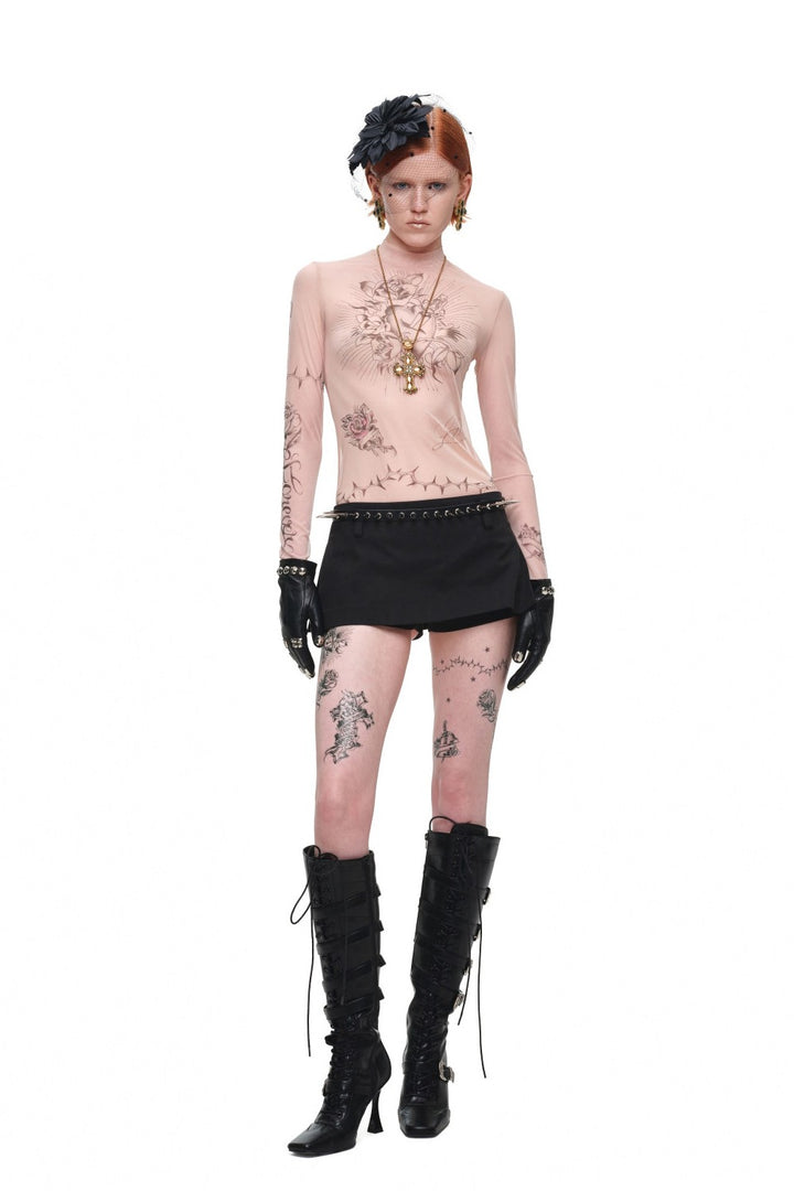 Bare Canvas Mesh Top