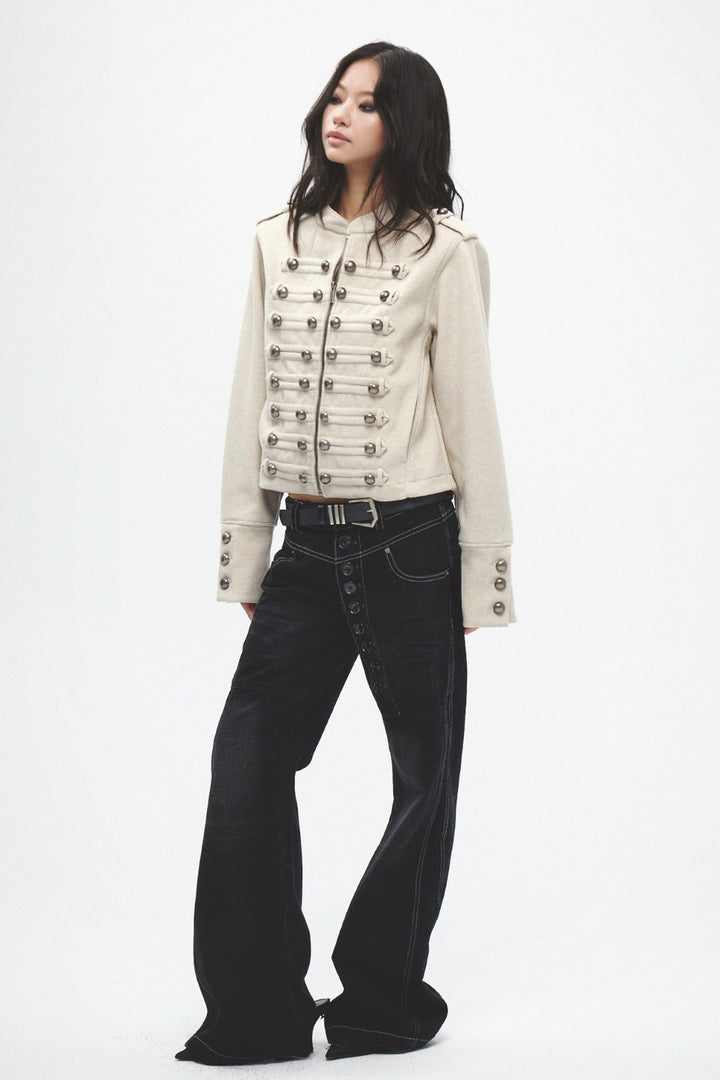 Military Pearl Button Jacket