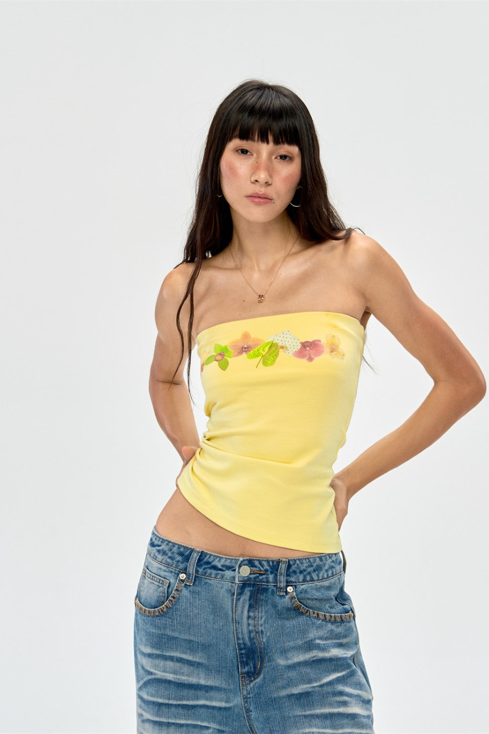Lemon Bloom Tube Top