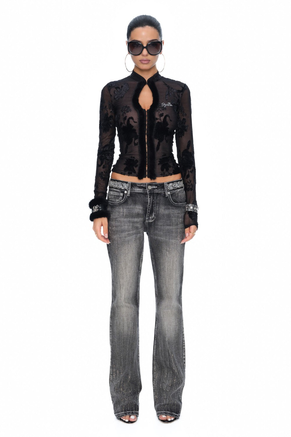 Alba Sheer Floral Cardigan