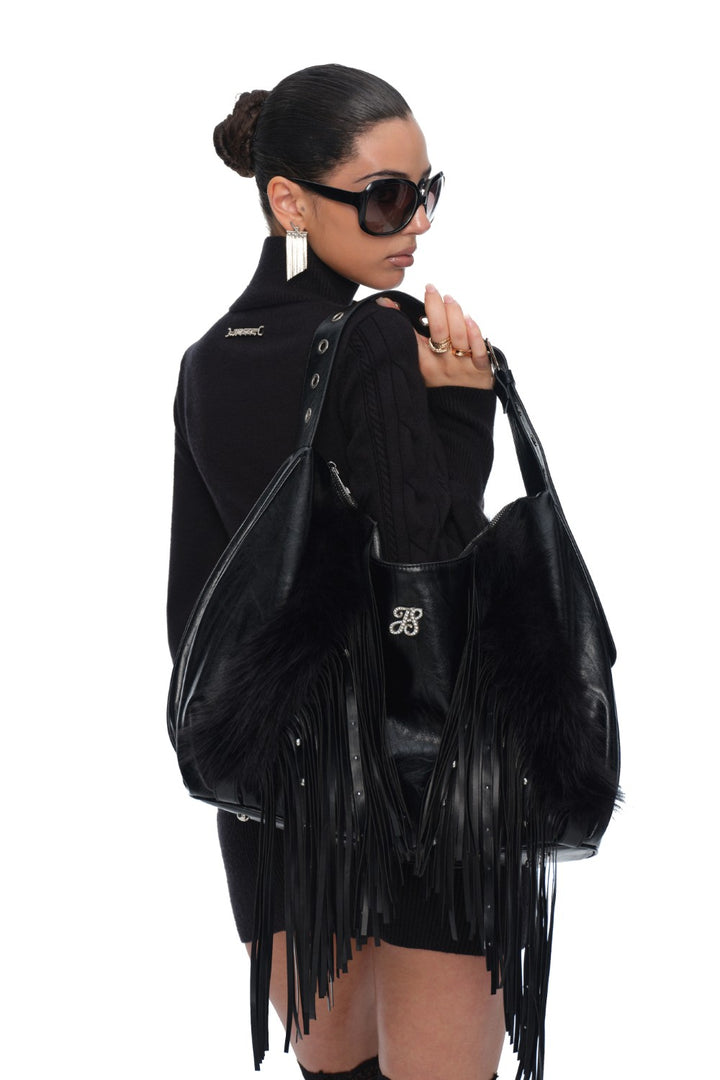 Maren Black Leather Bag
