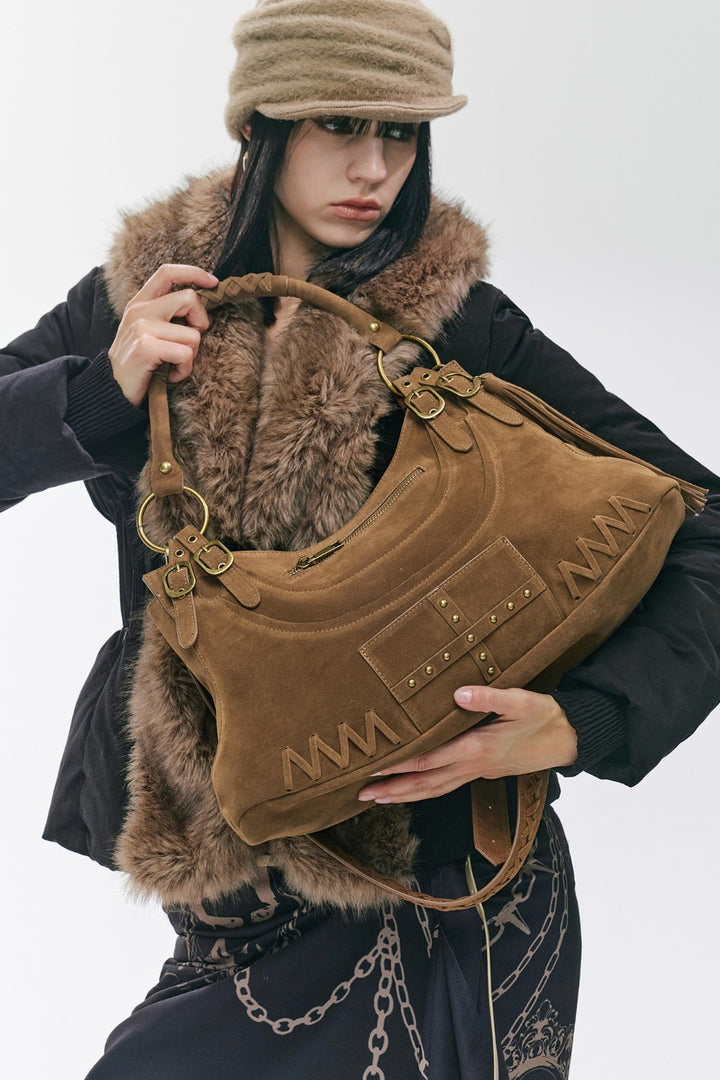 Vintage Suede Shoulder Bag