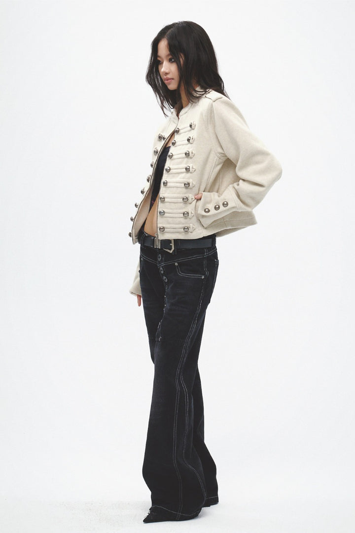 Military Pearl Button Jacket
