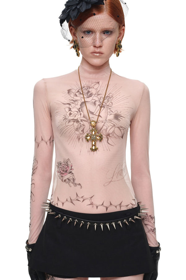 Bare Canvas Mesh Top