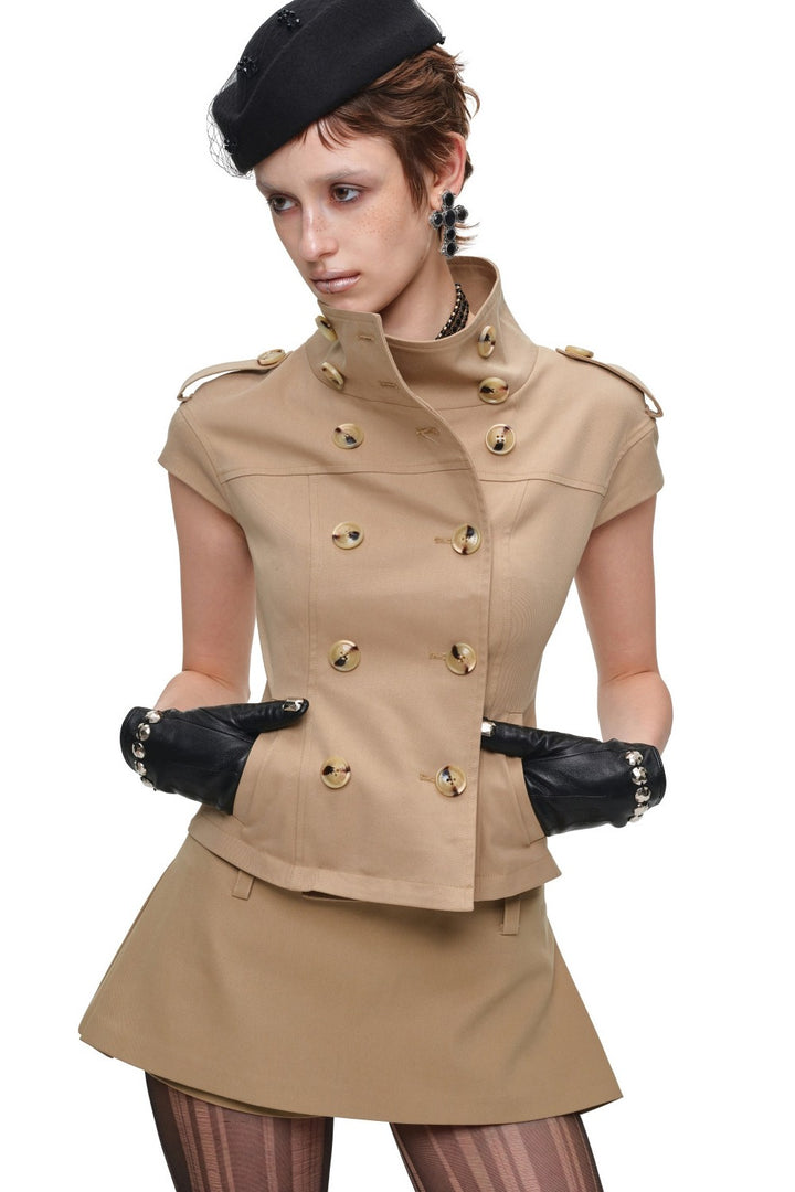 Tailored Hourglass Military Top