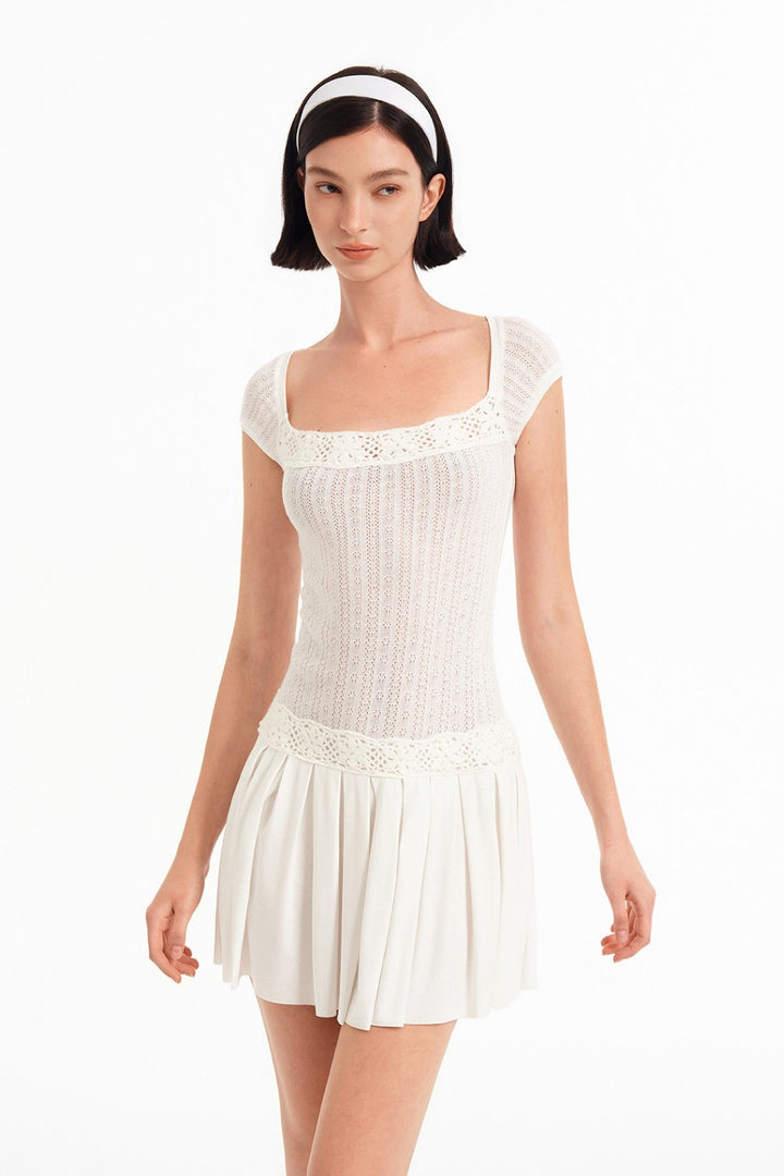 Colette Crochet Trim Dress