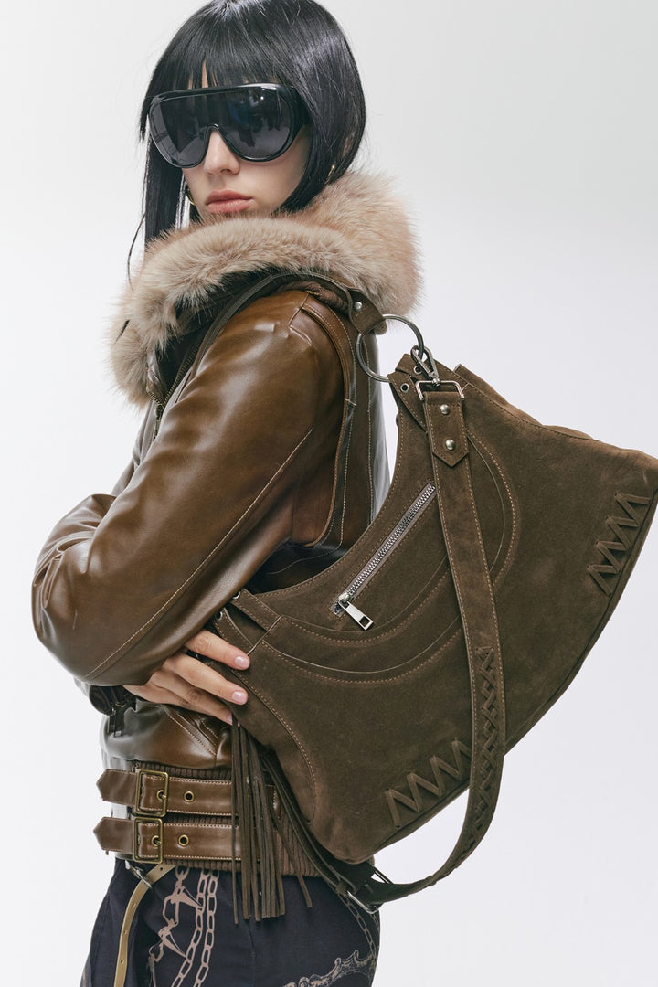 Vintage Suede Shoulder Bag