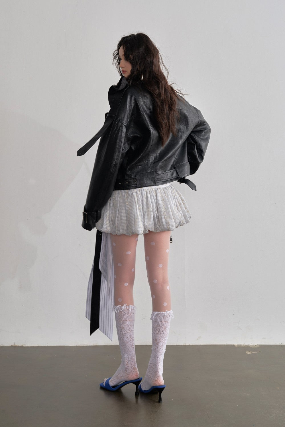 Sculptural Faux Leather Coat