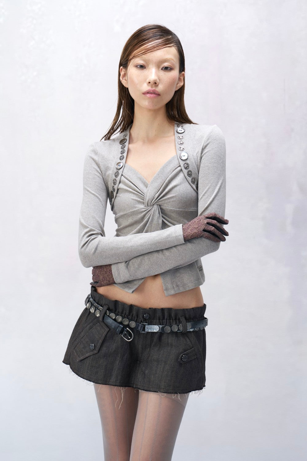 Eva Twist Button Top