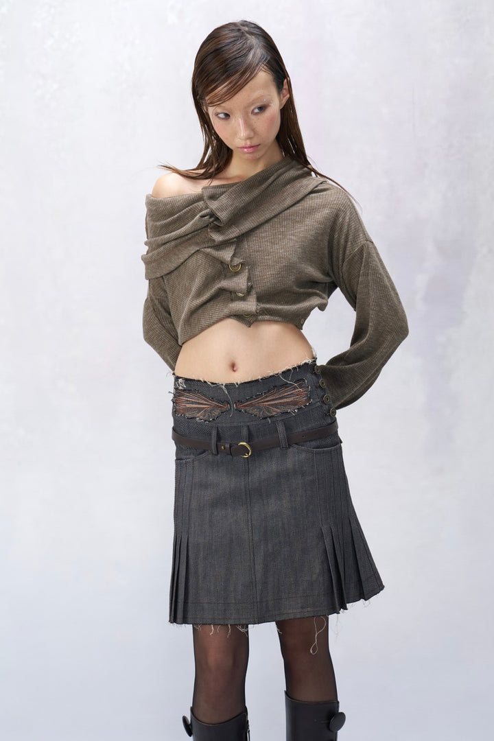 Sera Off-Shoulder Button Top