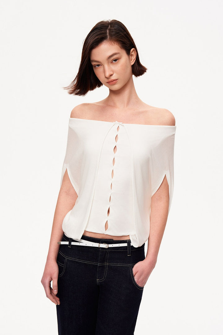 Selene Off-Shoulder Drape Top