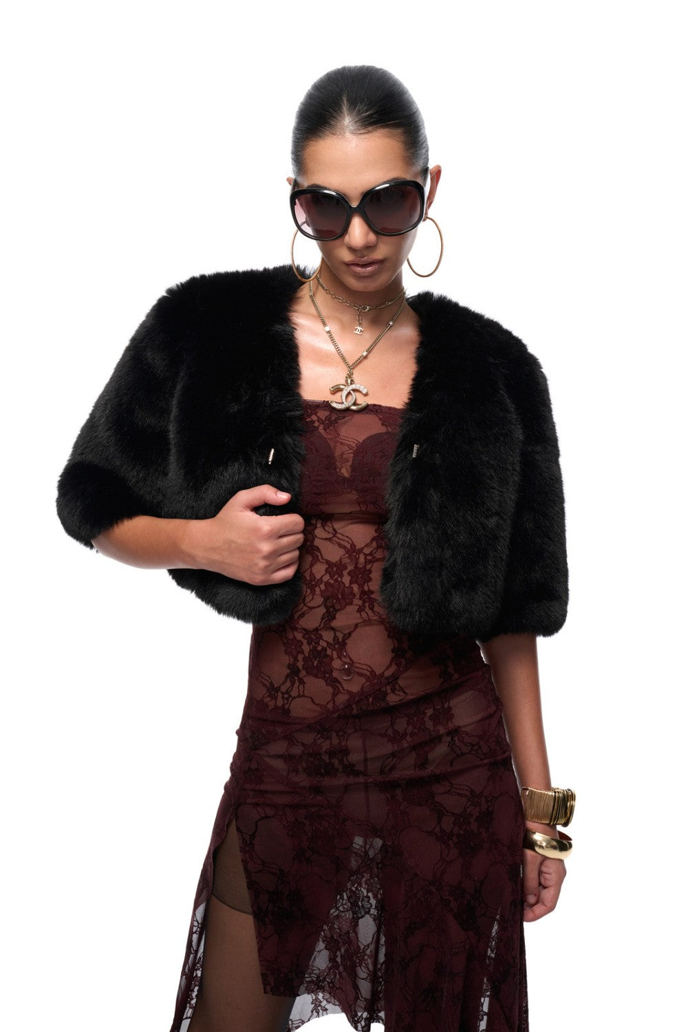 Luxe Fur Evening Bolero
