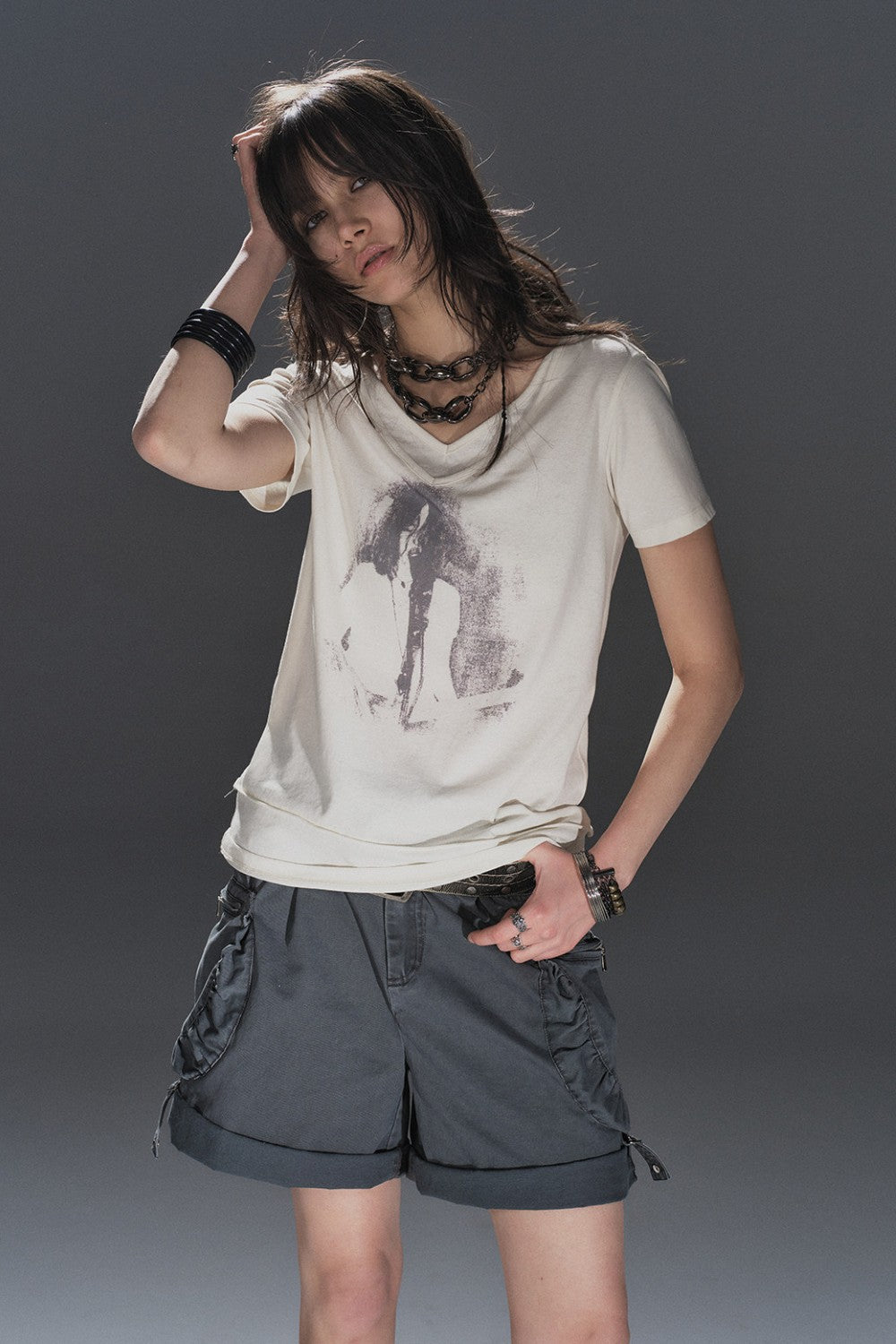 Celine Double V-Neck Shirt