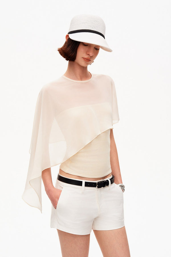 Mila Mesh Cape Top