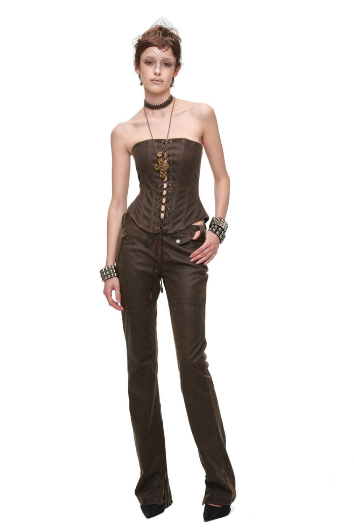 Sepia Rebel Leather Corset