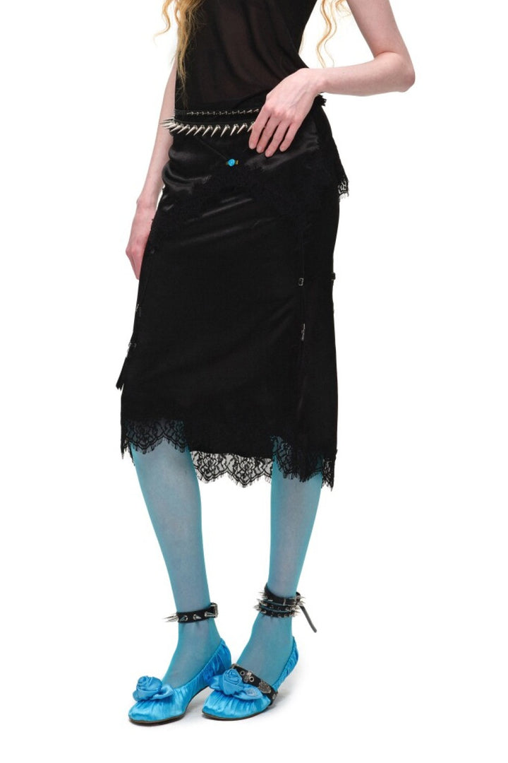 Rosalie Draped Satin Skirt