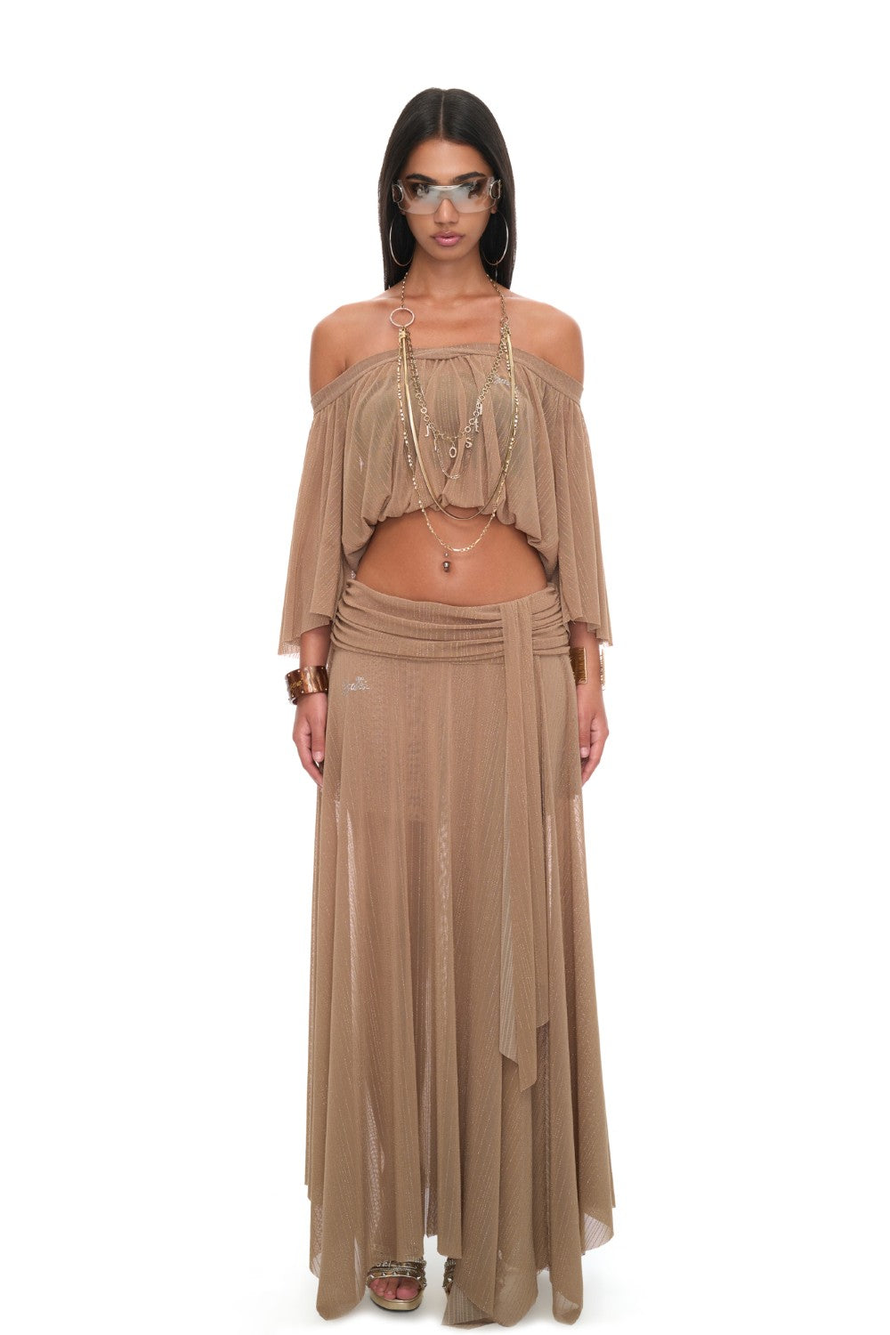 Boho Mesh Maxi Skirt