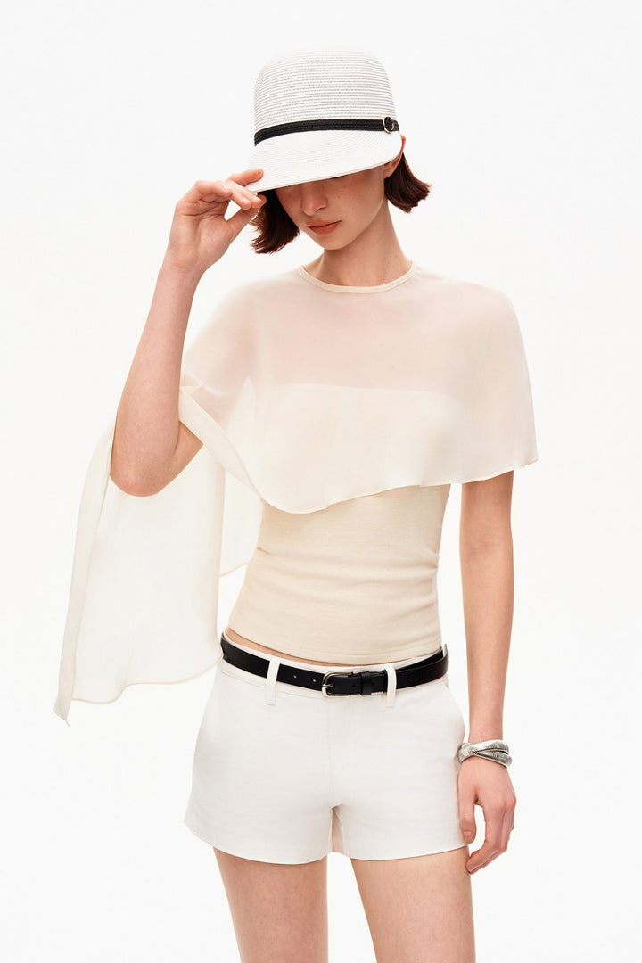 Mila Mesh Cape Top