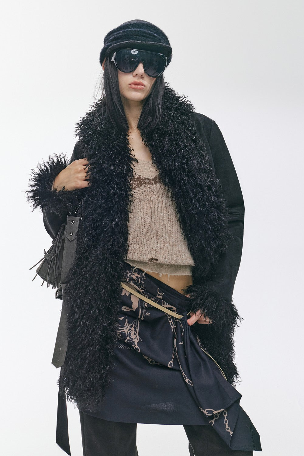 Nina Shearling Midline Coat