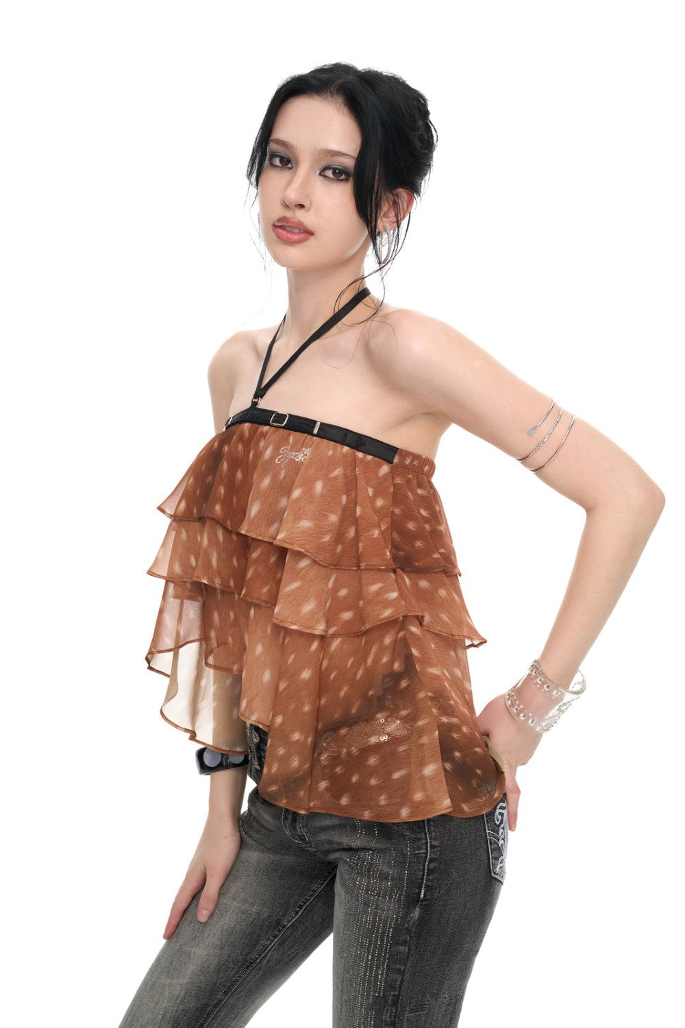 Deer Flutter Halter Top