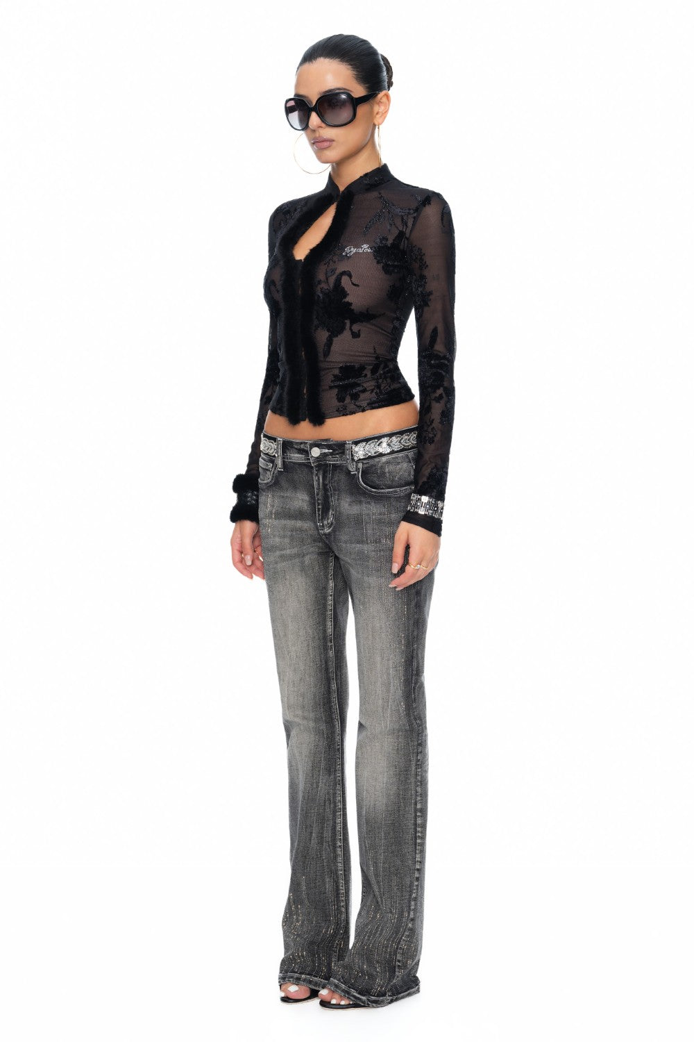 Alba Sheer Floral Cardigan