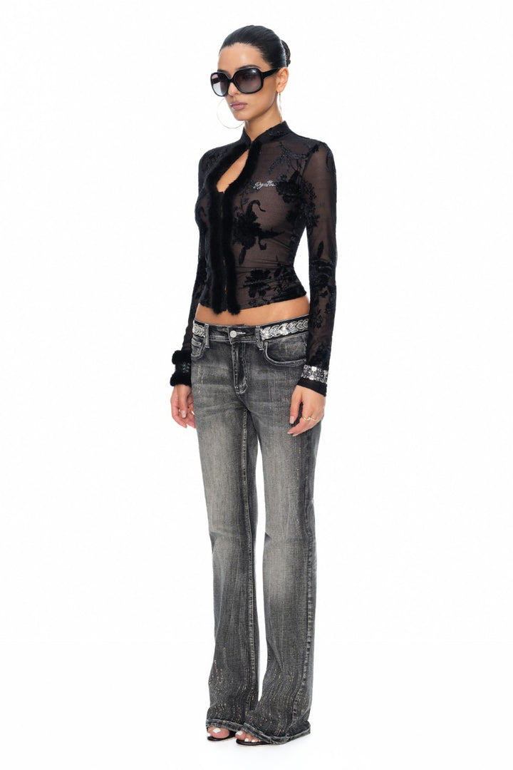 Alba Sheer Floral Cardigan
