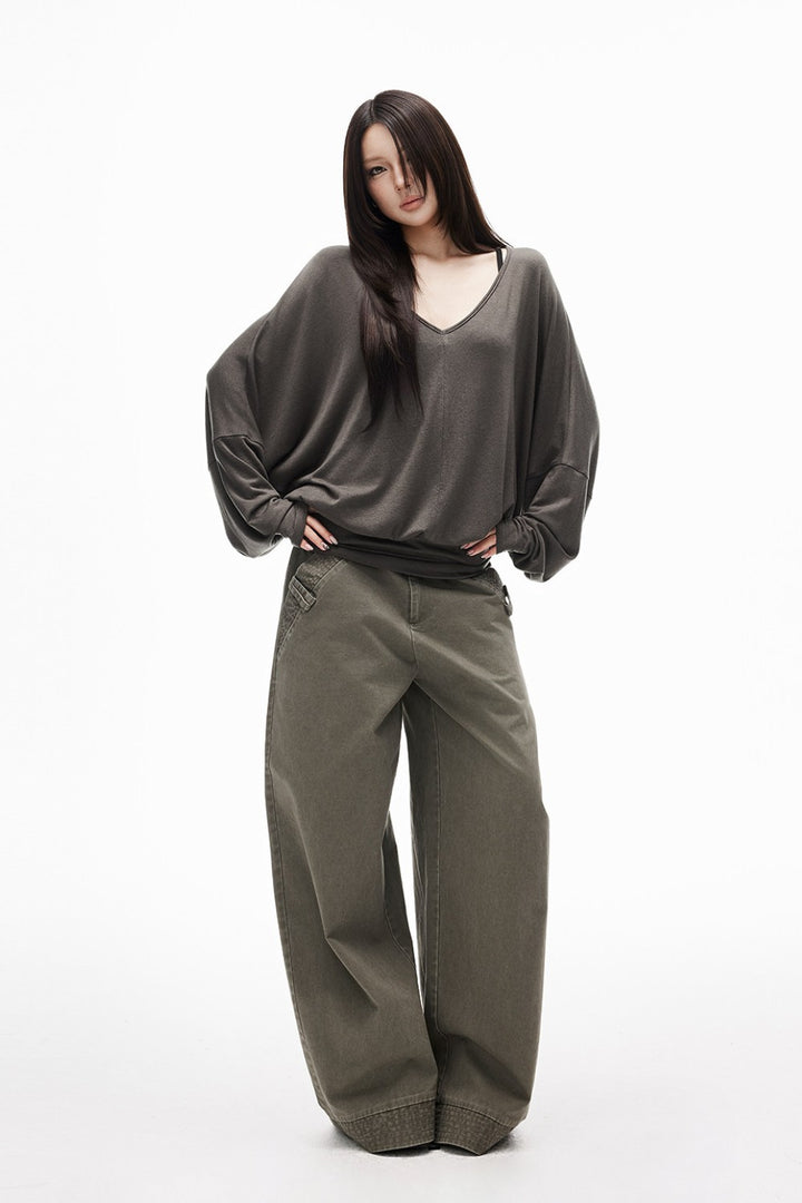 Sage Drift Barrel Jeans