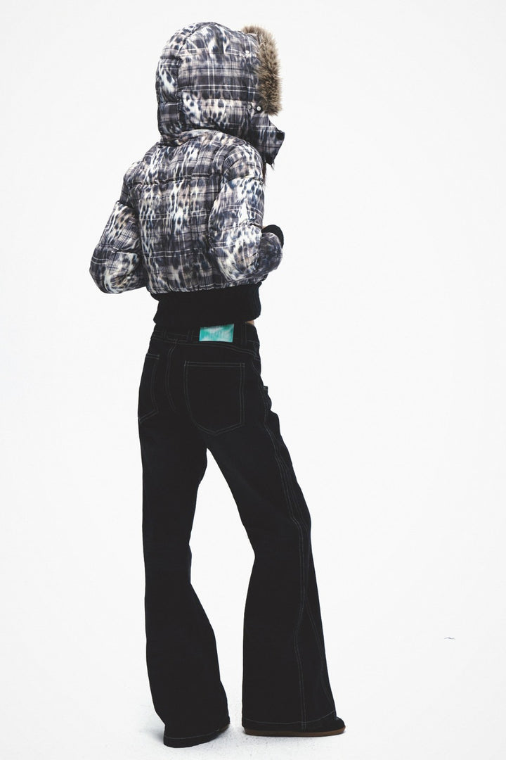 Button Front Stitch Jeans