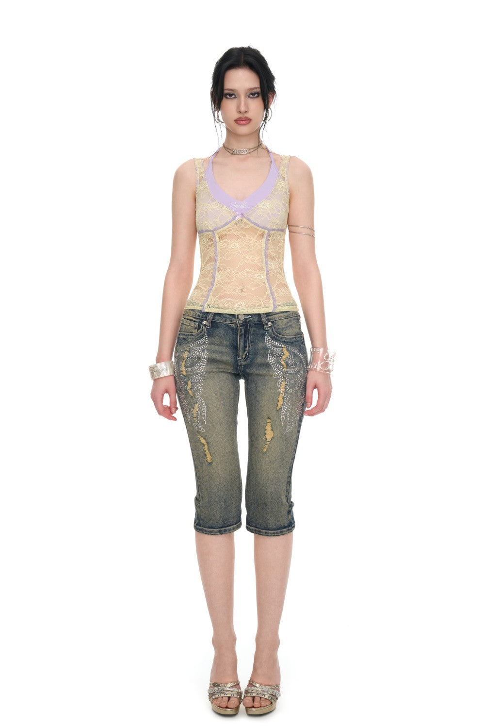 Mila Lemon Lace Top