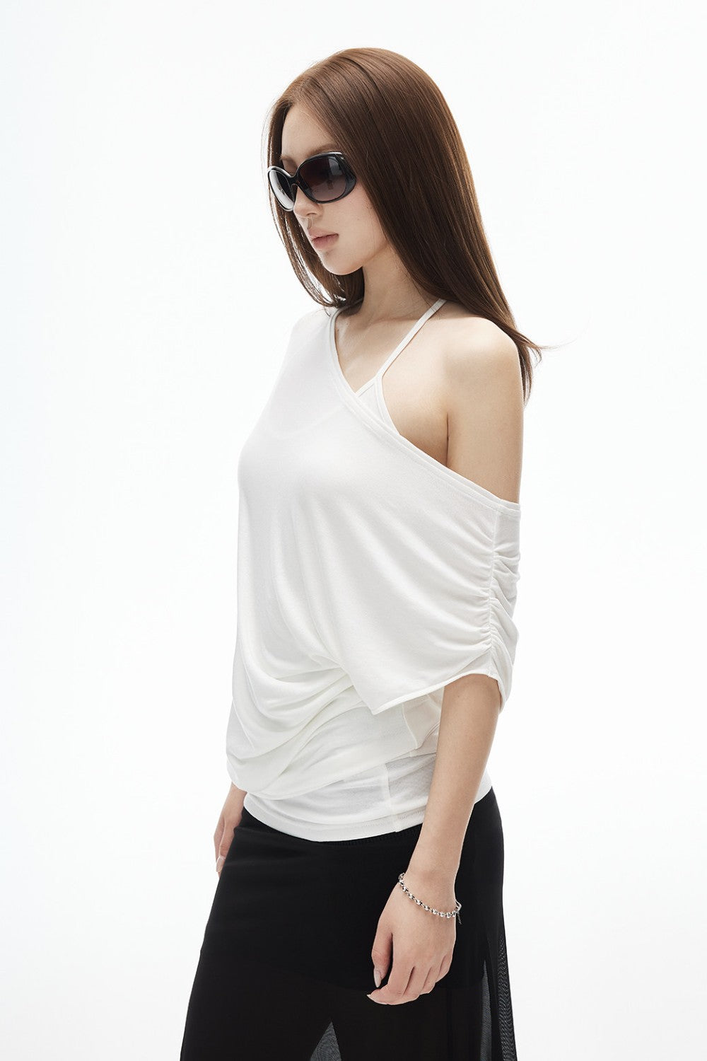 Off-Shoulder Sheer Two-Piece Top