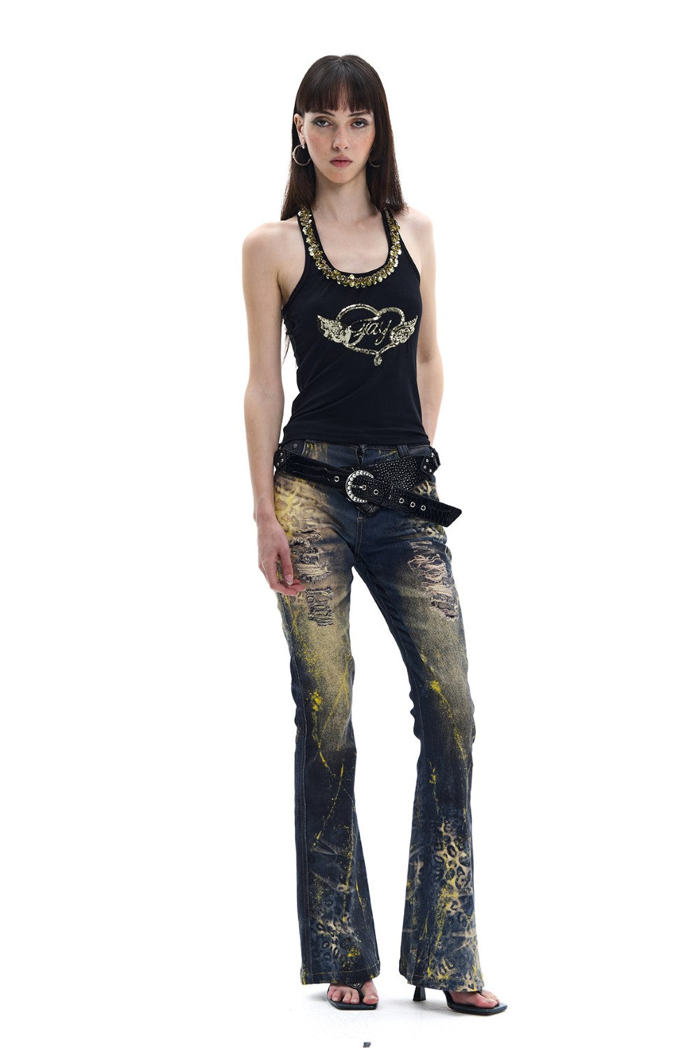 Sequin Angel Heart Tank