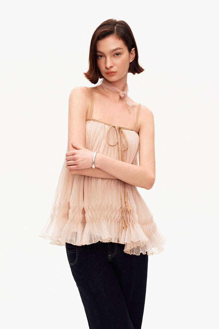 Mira Airy Ribbon Top