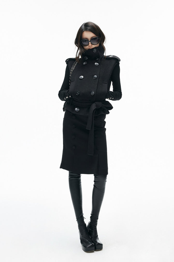 Victoria Military High-Neck Vest