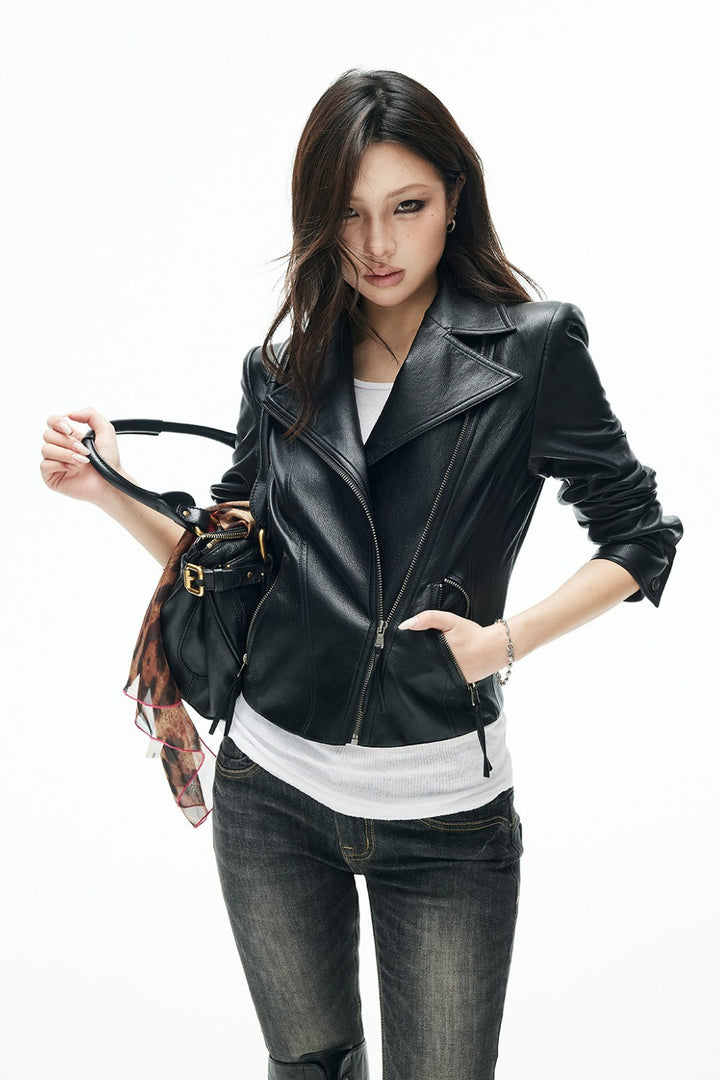 Alessia Fitted Leather Jacket