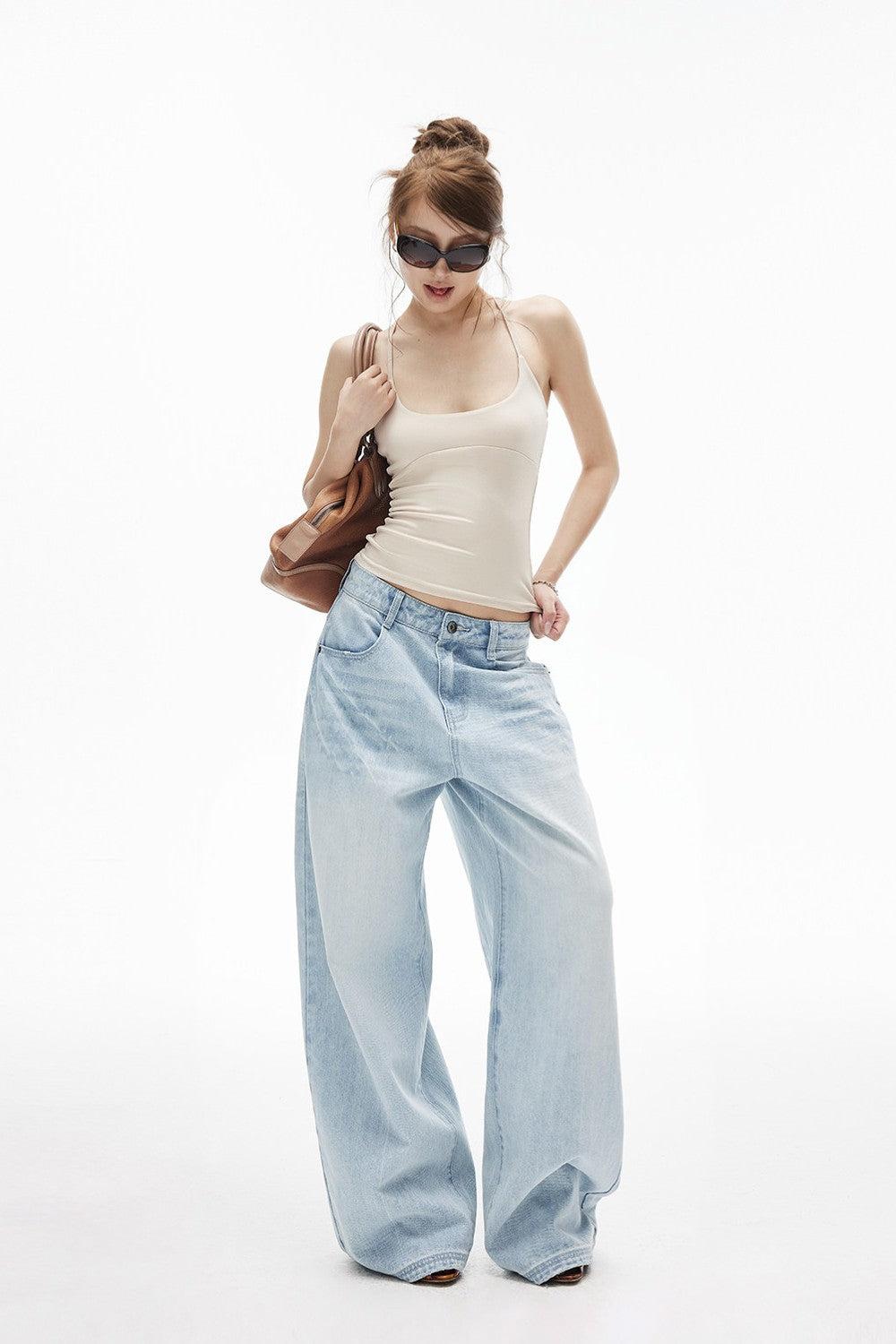 Indie Ice Blue Wide Jeans