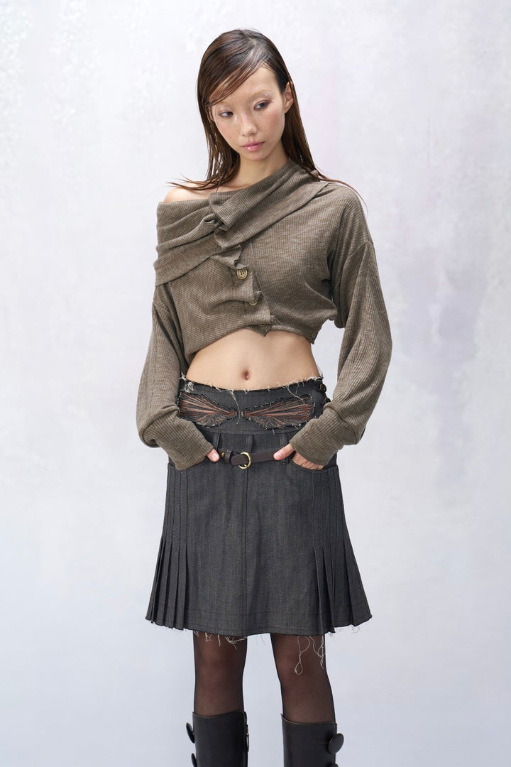 Embroidered Wing Skirt