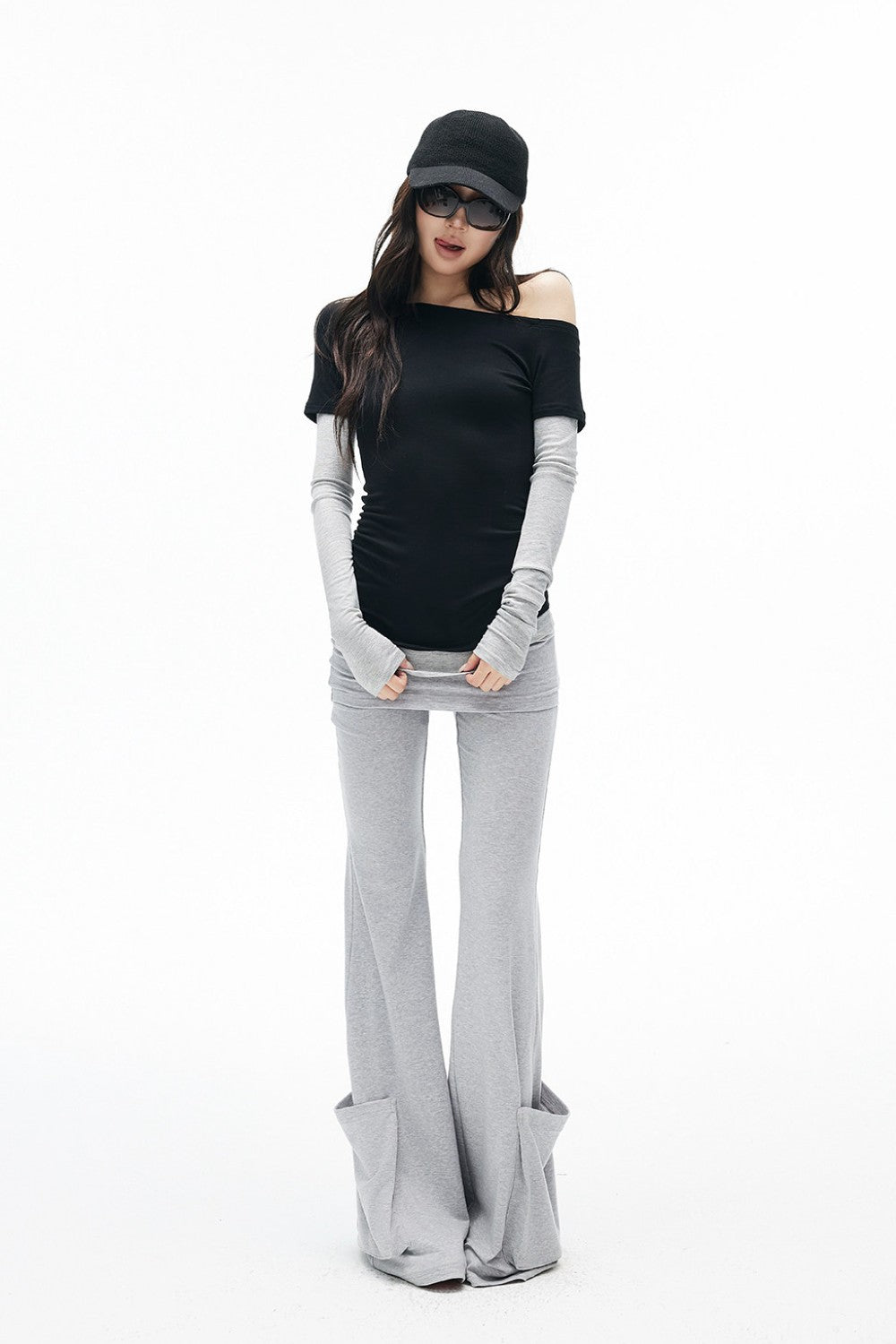 Foldover Flared Duty Leggings