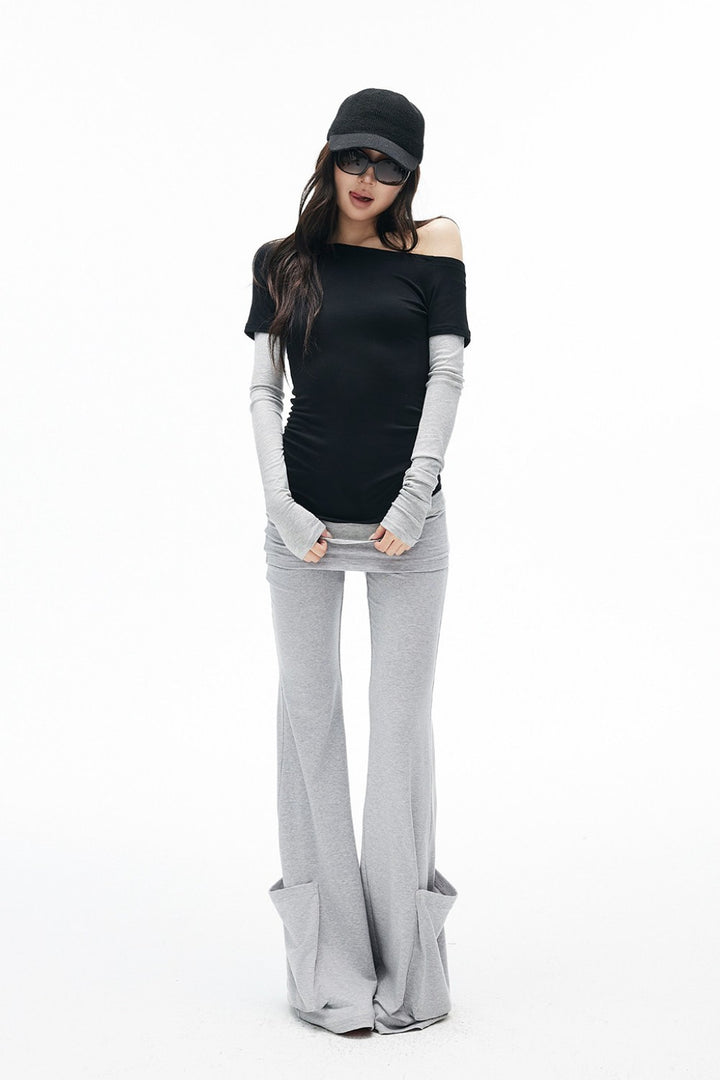 Foldover Flared Duty Leggings