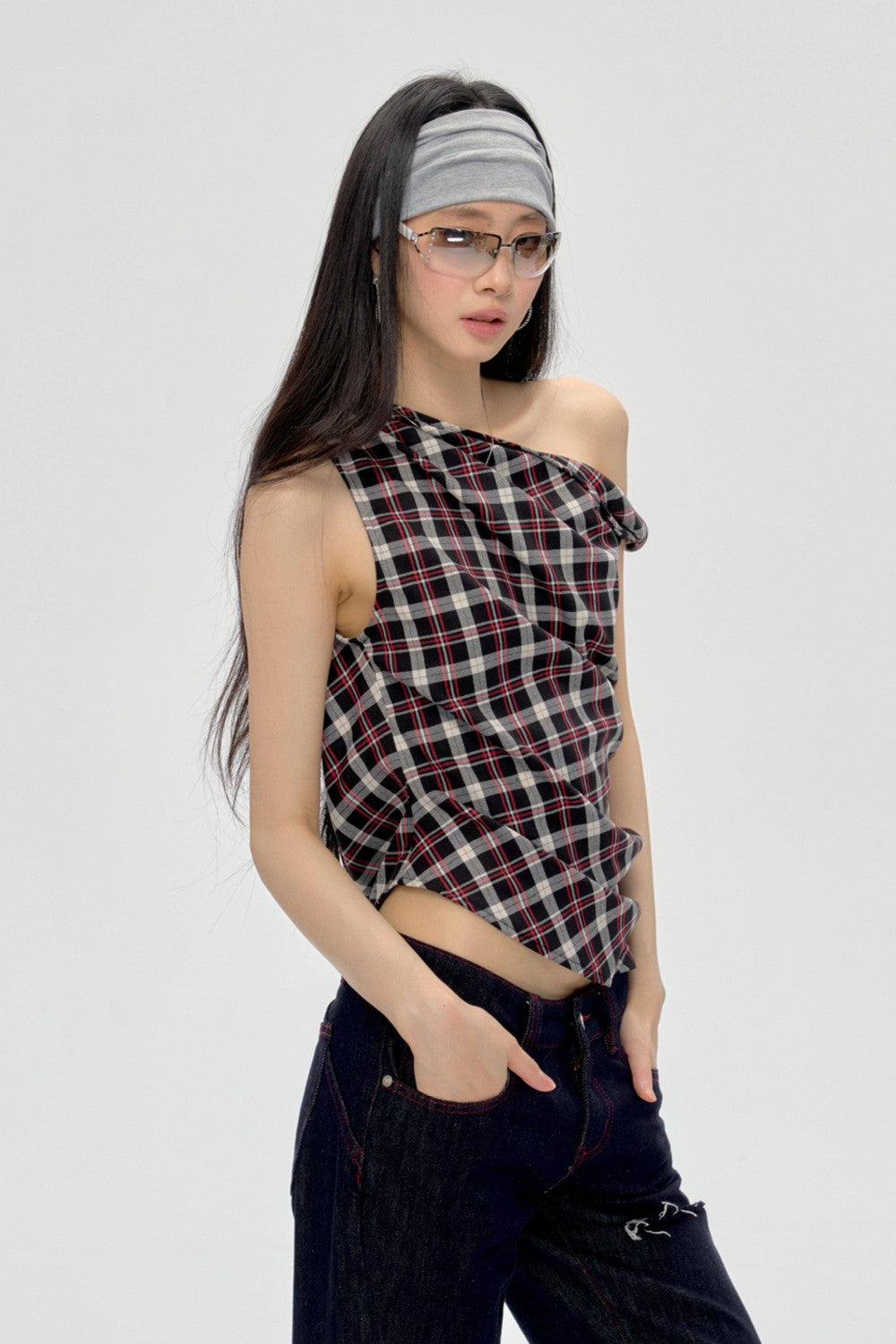 Sabrina Plaid Twist Top